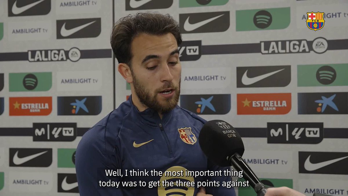 🎙️ ERIC GARCIA: “The most important thing today was to get the three points.” #BarçaMallorca