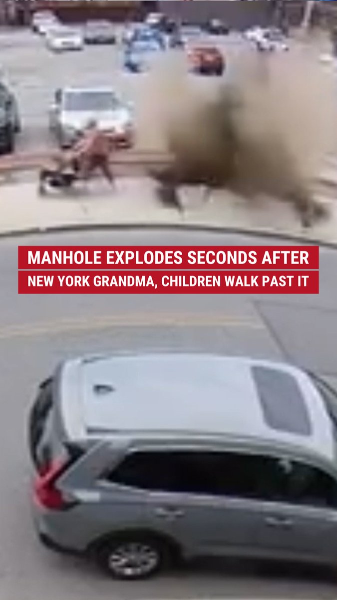 ‘OH MY GOD’: Woman walking with grandchildren narrowly escapes disaster after Easter egg hunt.