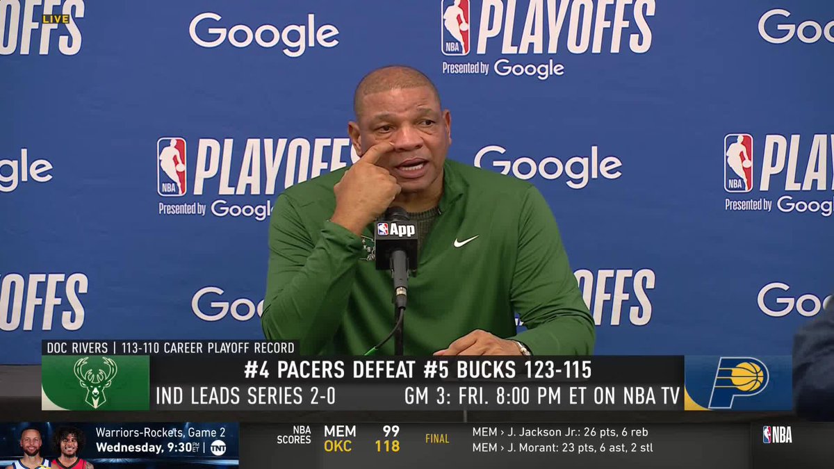 Doc Rivers isn’t worried "I'm very confident about this series. Very."👀 (🎥 NBA TV )
