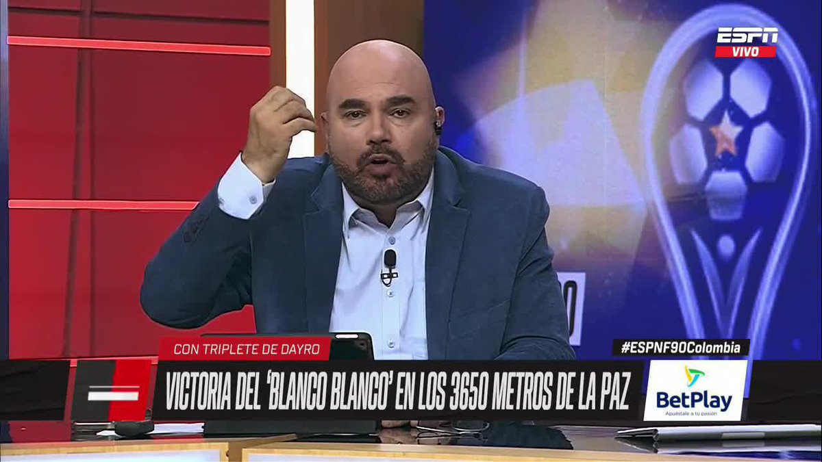 #ESPNF90Colombia | El clásico nocturno del fútbol ¡Dayro Moreno se reportó con hat-trick! Andres Marocco: "Esto no está en la cédula, está en la capacidad. Profesor Lorenzo, Dayro Moreno ES LA SOLUCIÓN que necesita Colombia. LLÉVELO". ▶️ No te pierdas F90 por #DisneyPlus
