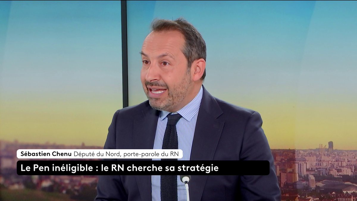 🟡 🗣"Nous contestons" répond Sébastien Chenu, porte-parole du RN, au Parlement européen qui réclame 3,5 millions d'euros au RN et ajoute que Marine Le Pen "ne vas pas renoncer" à la présidentielle 2027.