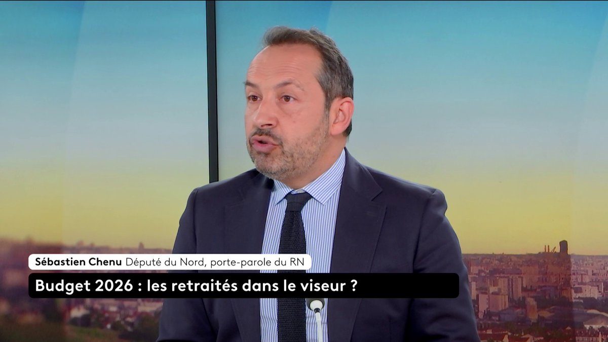 🟡 🗣"Ce gouvernement après avoir ruiner la France, cherche évidemment, à essorer les Français" déclare Sébastien Chenu, porte-parole du RN, à propos de l'éventuelle suppression de l'abattement fiscal de 10% des retraités.