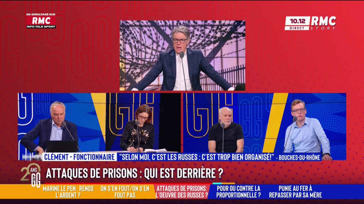 🤔 Attaques de prisons : qui est derrière ? 📞 Clément, au 3216 : "Selon moi, c'est les Russes. C'est trop bien organisé, trop bien coordonné. Ils ont trop d'informations pour être des narcotrafiquants." #GGRMC