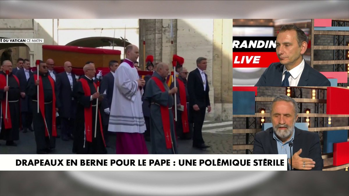 Quel mal peut faire un hommage que la France rend au pape en mettant les drapeaux en berne : les fondements de la France, c'est le judéo-christianisme, pas la frigide laïcité des "culs pas bénis "de gauche, les bornés de la berne !