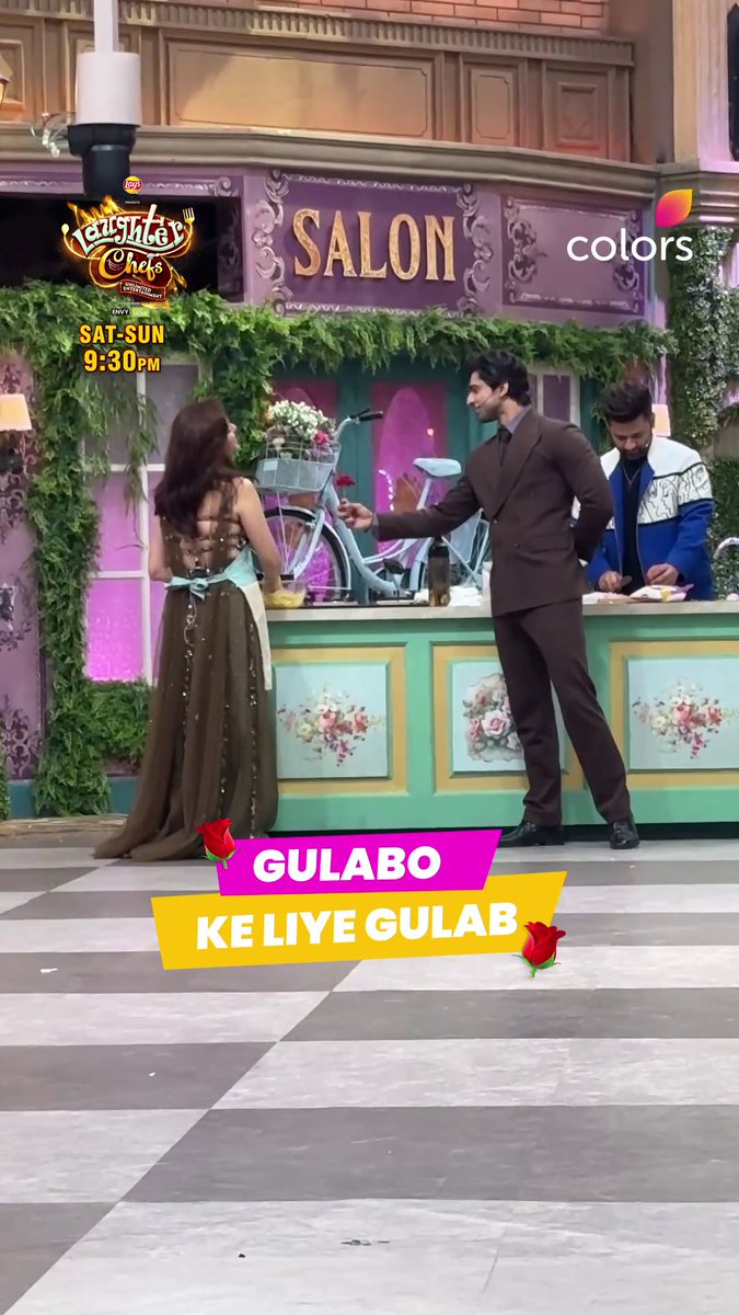 Pyar ek hi taraf se ho par moment toh full filmy hai boss! 🎞️💓 Dekhiye #LaughterChefs - Unlimited Entertainment, Sat-Sun raat 9:30 baje sirf #Colors aur JioHotstar par. #RubinaDilaik #AbhishekKumar