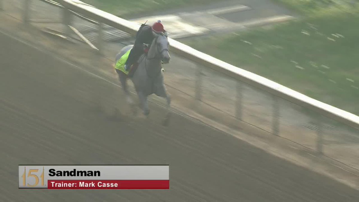 "He is doing it with ease." K. Kilroy Sandman puts in a maintenance 5 furlong breeze in 1:02.2 this morning under the TwinSpires for trainer Mark Casse.