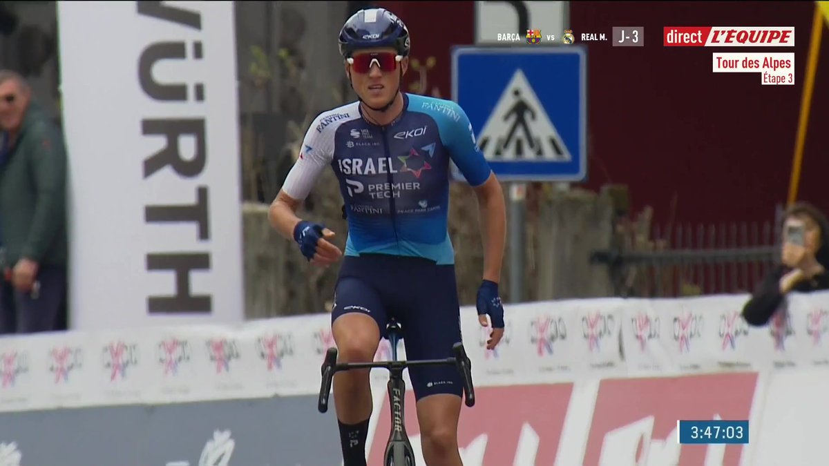 Sacré numéro de Marco Frigo : issu de l'échappée, l'Italien remporte en solitaire la troisième étape du Tour des Alpes ! Suivez le Tour des Alpes en direct sur la chaine L'Équipe #lequipeVELO #TotA