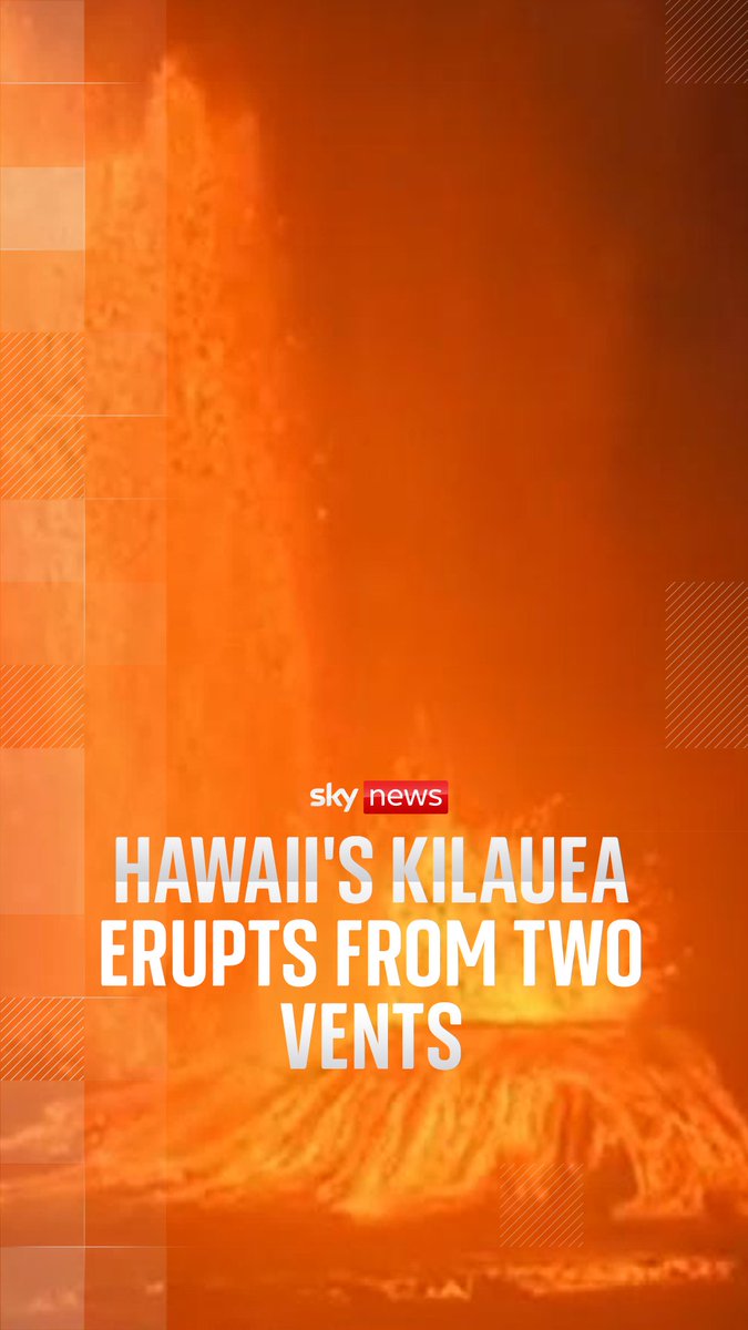 Lava was sent hundreds of feet into the air by both vents, which also sent out ash.