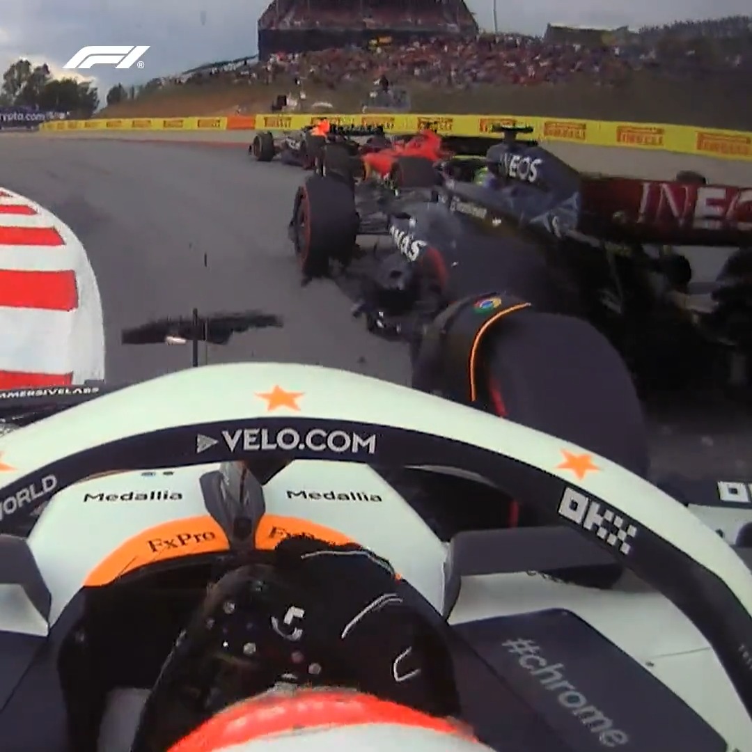 Norris put this tractor on the 2nd row just to lose it all because of Verstappen terrorism
