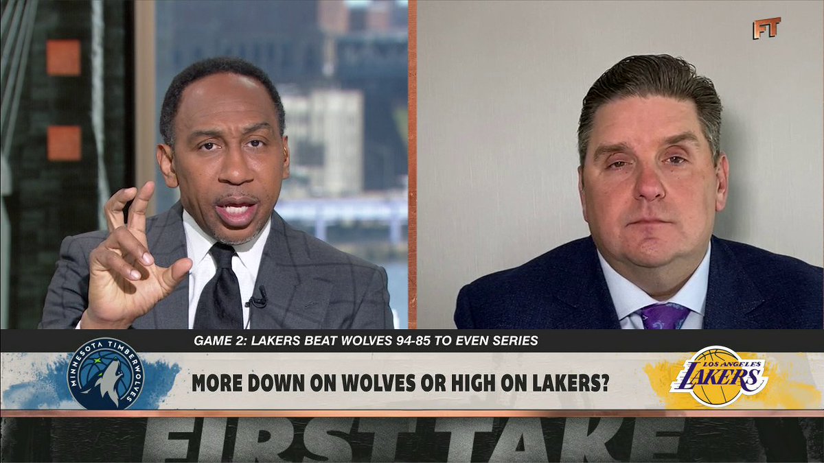 "Everybody and their grandmother knows [Julius Randle] is going left." 😅 Stephen A Smith calls out Anthony Edwards and coach Chris Finch for the Wolves' offense being too "predictable" in Game 2 against the Lakers 👀