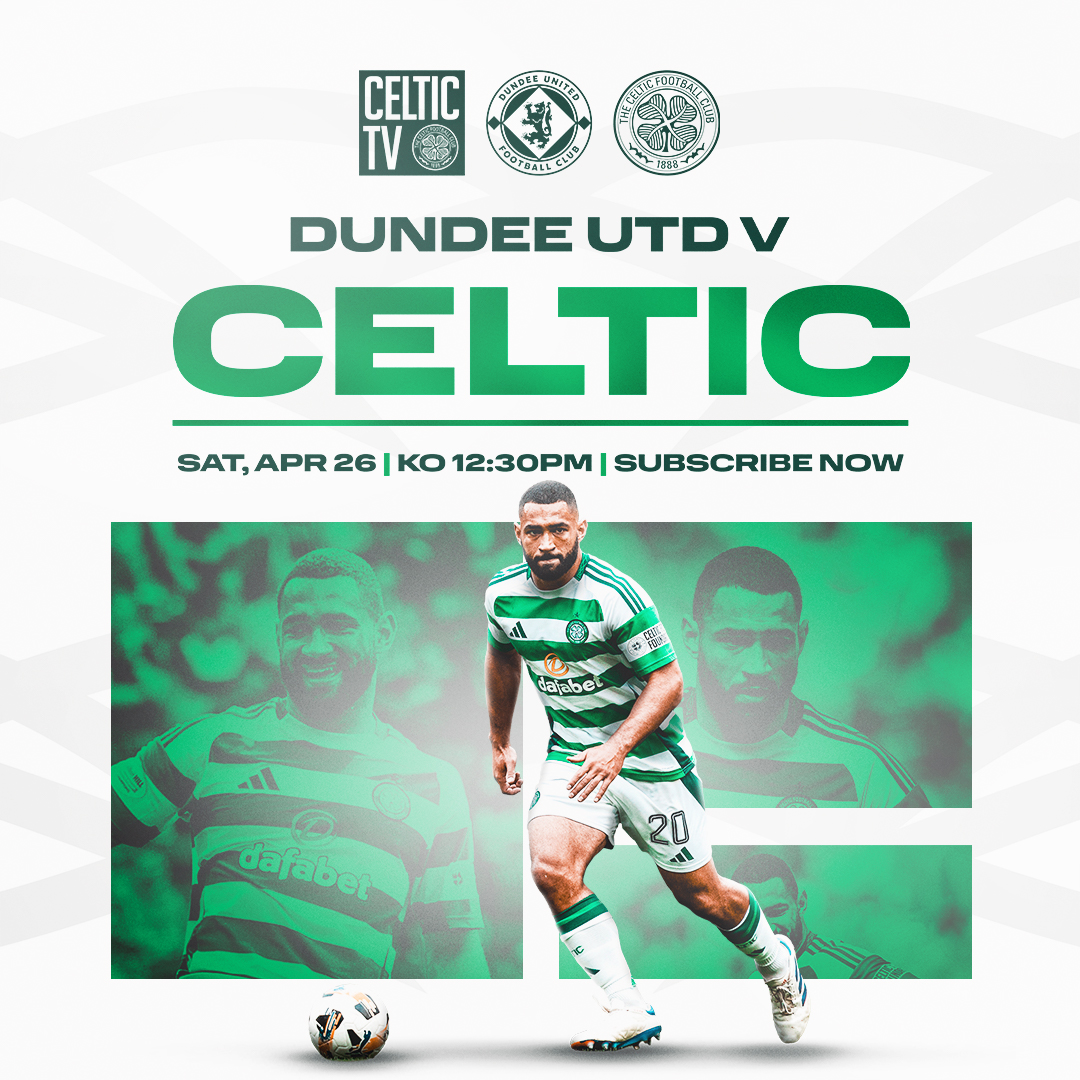 📺 Watch the Dundee Utd v Celtic LIVE on #CelticTV, available exclusively to subscribers outside the UK & Ireland! 🕑 Live coverage begins at 12:15pm CPT on Saturday! 🌍 Don’t miss a moment of the action - subscribe now: #DUTDCEL | Celtic Football Club🍀⚽️