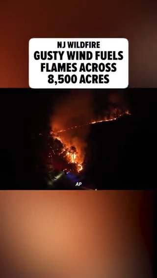A massive wildfire in New Jersey has consumed over 8,500 acres in the state's famous Pine Barrens region ... forcing about 3,000 people to evacuate and shutting down a large stretch of the Garden State Parkway. All we know: 🎥: AP