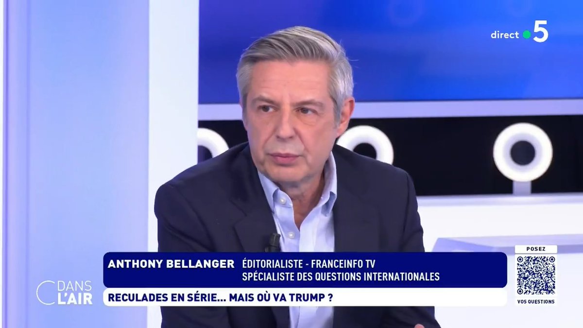 "D. Trump regarde chaque matin la courbe des obligations américaines. Il semble que les taux d’intérêt sur les bons du Trésor aient réussi à la convaincre de reculer. D’autre part, son secrétaire au Trésor est en train de se faire entendre". Anthony Bellanger انطوني