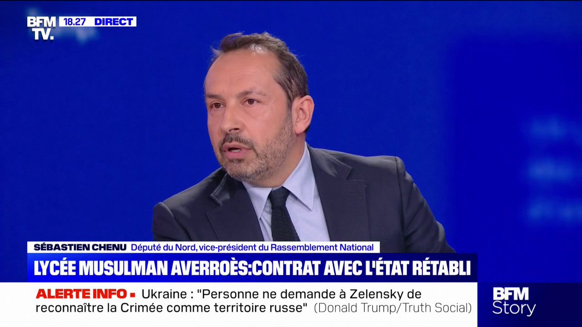 Lycée musulman Averroès: pour Sébastien Chenu (RN), "il y a une 'taqiya' à tous les étages de la société"
