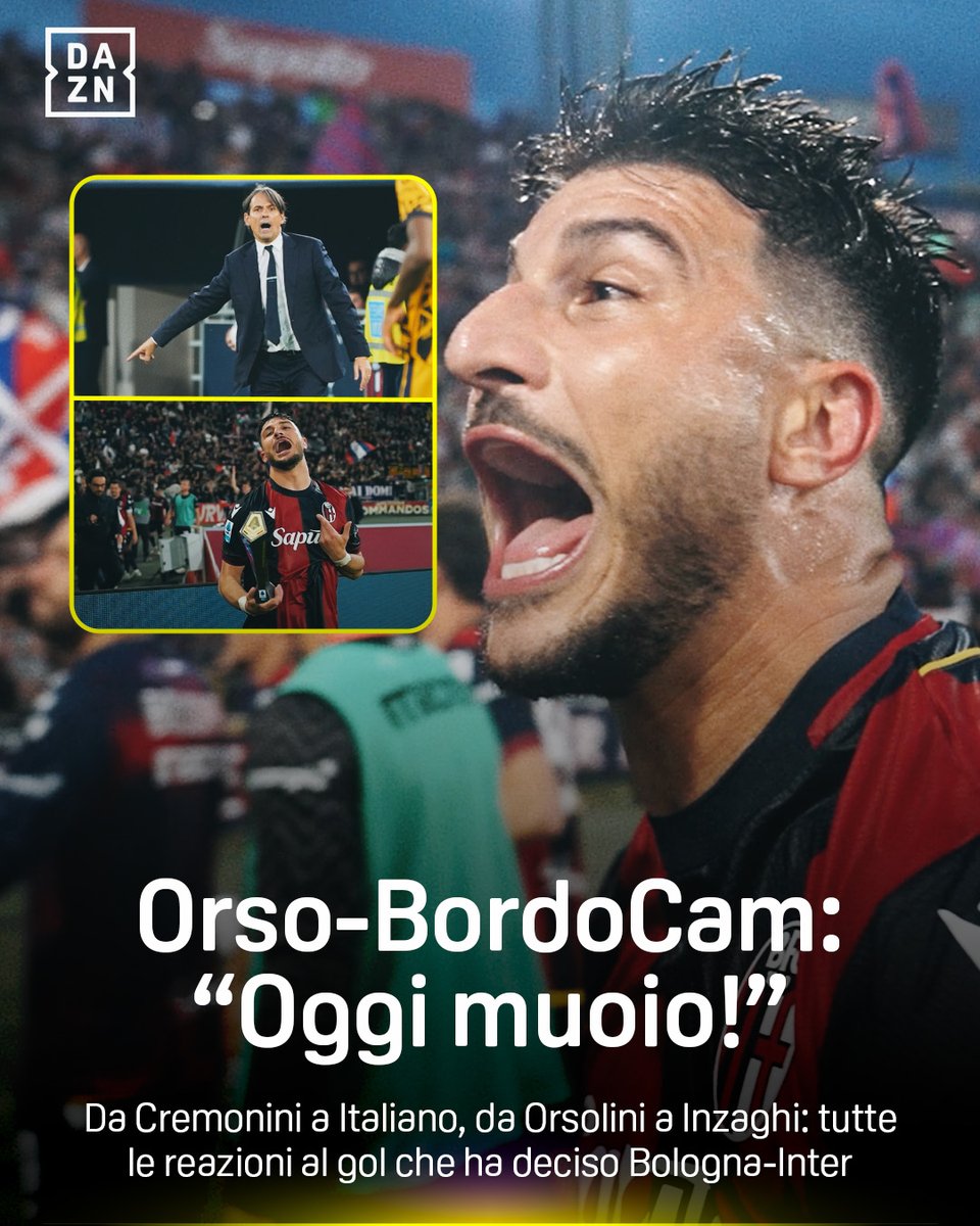 ORSOLINI โฝ sulla ๐๐๐๐๐๐๐ ๐
๐๐๐๐ ๐๐๐๐๐๐๐๐๐ ๐คฏ Le reazioni di Inzaghi, Italiano, Cremonini e... ๐ถ๐๐๐๐๐๐๐
๐: "๐๐๐๐ ๐ข๐ช๐ค๐๐ค!" ๐๐ฅณ ๐ค Davide Bernardi BordoCam #BolognaInter รจ disponibile ora su #DAZN! ๐ฒ