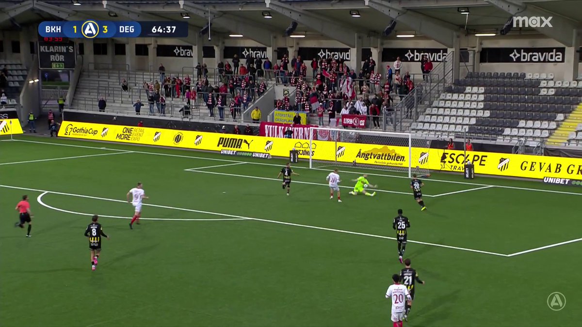 3-1 till Degerfors! Erik Elias Pihlström den här gången och Häcken har släppt in två bollar på kort tid! 🔴 📲 Se matchen på Max