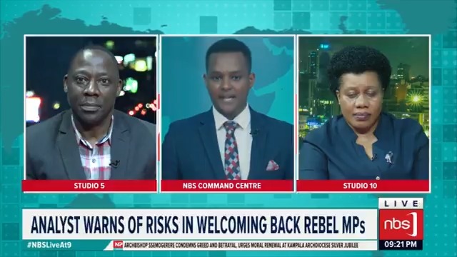 VIDEO: Do we expect Mathias Mpuuga and Abed Bwanika to return to National Unity Platform and apologise? Democratic Alliance Member Mike Mabika and Political Analyst Dr. Bireete Sarah weigh in. #NBSLiveAt9 #NBSUpdates