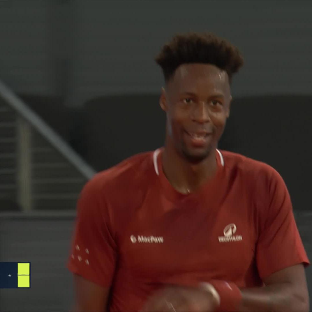 Digging deep 💪 Gael Monfils recovers for a 1-6 6-2 6-4 comeback against Gojo. #MMOpen