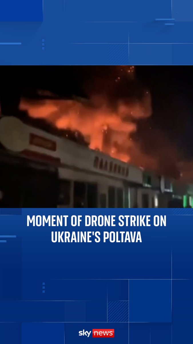 Several people have been injured after Russia launched a "massive" drone attack on the Ukrainian region of Poltava, according to Ukraine's emergency service. Read more: