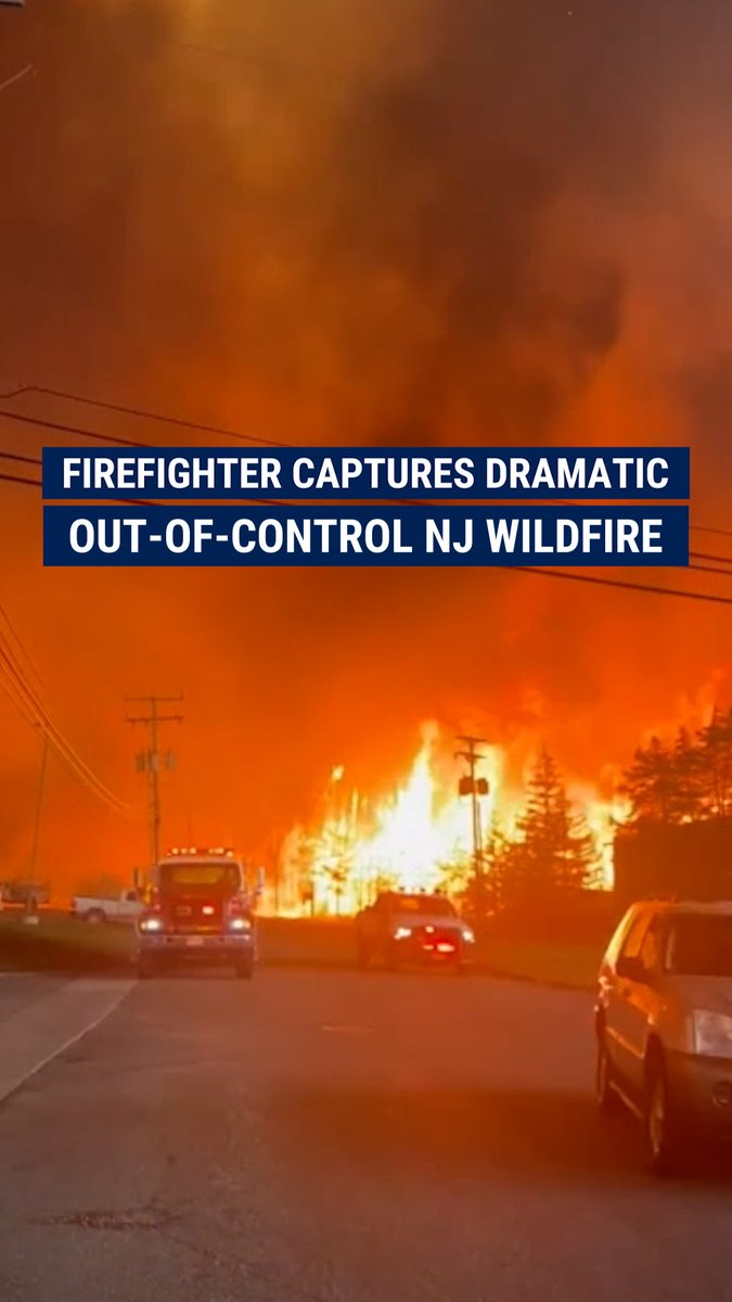 A firefighter captured on-the-ground footage of a wildfire in Ocean Country, New Jersey that spread over 8,500 acres. | FOX Weather