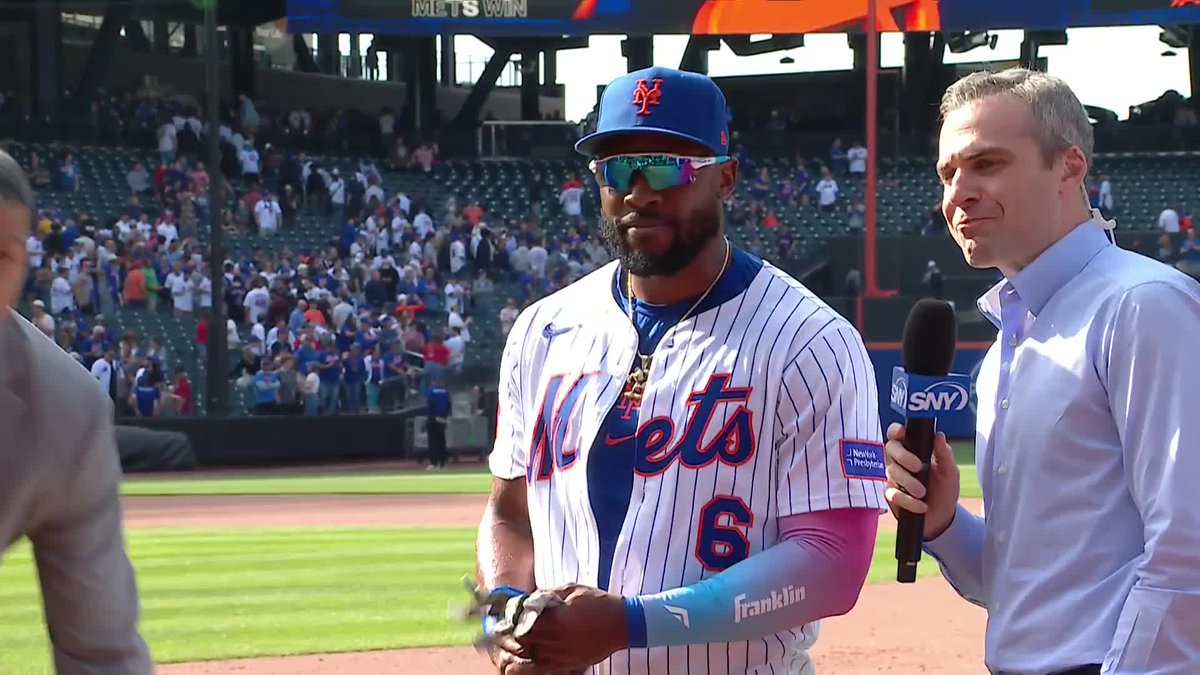 Starling Marte joins Steve Gelbs after providing the walk-off winner for the Mets