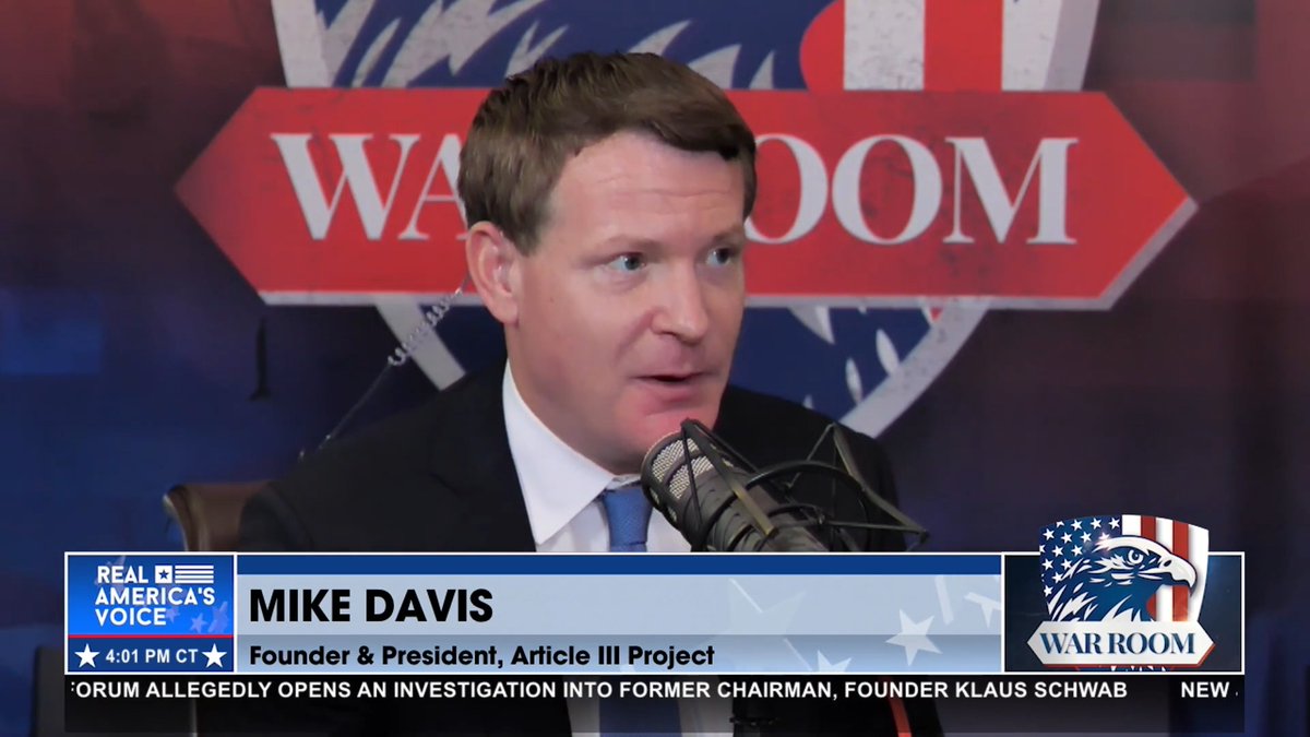 JUSTICE IS COMING “I WANT TO REASSURE THE WAR ROOM POSSE THAT THEY ARE VERY MUCH ON TOP OF WHAT’S HAPPENING IN OUR COUNTRY. JUST BECAUSE YOU DON’T SEE CRIMINAL INDICTMENTS DOES NOT MEAN THEY’RE NOT COMING.” - 🇺🇸 Mike Davis 🇺🇸 stops by Bannon’s WarRoom after a meeting with the Trump DOJ. GET RAV ON THE GO.