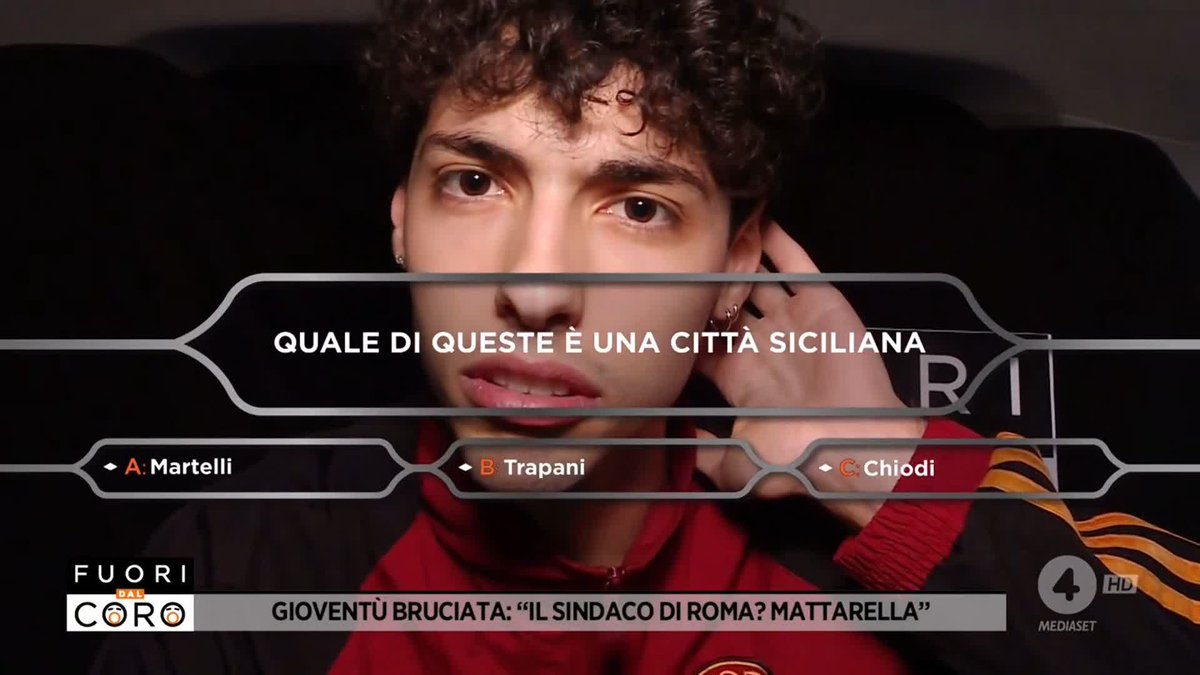 "Quale di queste è una città siciliana tra Martelli, Trapani e Chiodi?" "Chiodi" Questa e altre risposte assurde dei nostri giovani nel servizio di virginia gigliotti a #Fuoridalcoro