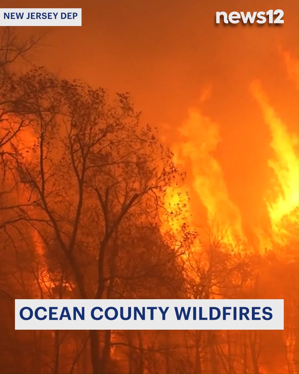WILDFIRE UPDATE: A wildfire in Ocean County has consumed more than 12,500 acres of land and is at least 40% contained, according to the New Jersey Forest Fire Service.