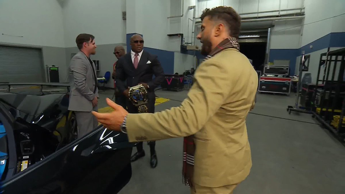 Is a brand new car from MJF enough for a thumbs up from The Almighty Bobby Lashley?! Watch #AEWDynamite LIVE on TBS &amp; MAX MVP | @FightBobby | @SheltyB803 | Maxwell Jacob Friedman™️