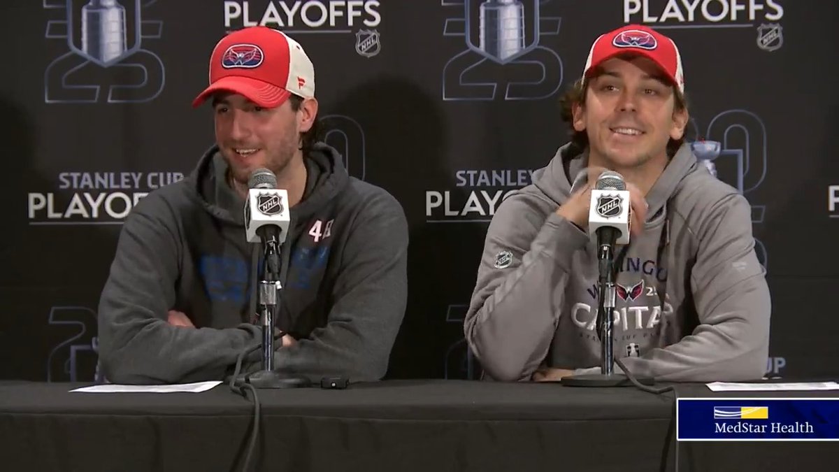 Logan Thompson and Dylan Strome’s joint media availability after the Capitals captured a 2-0 series lead at Capital One Arena tonight. #CapsHabs