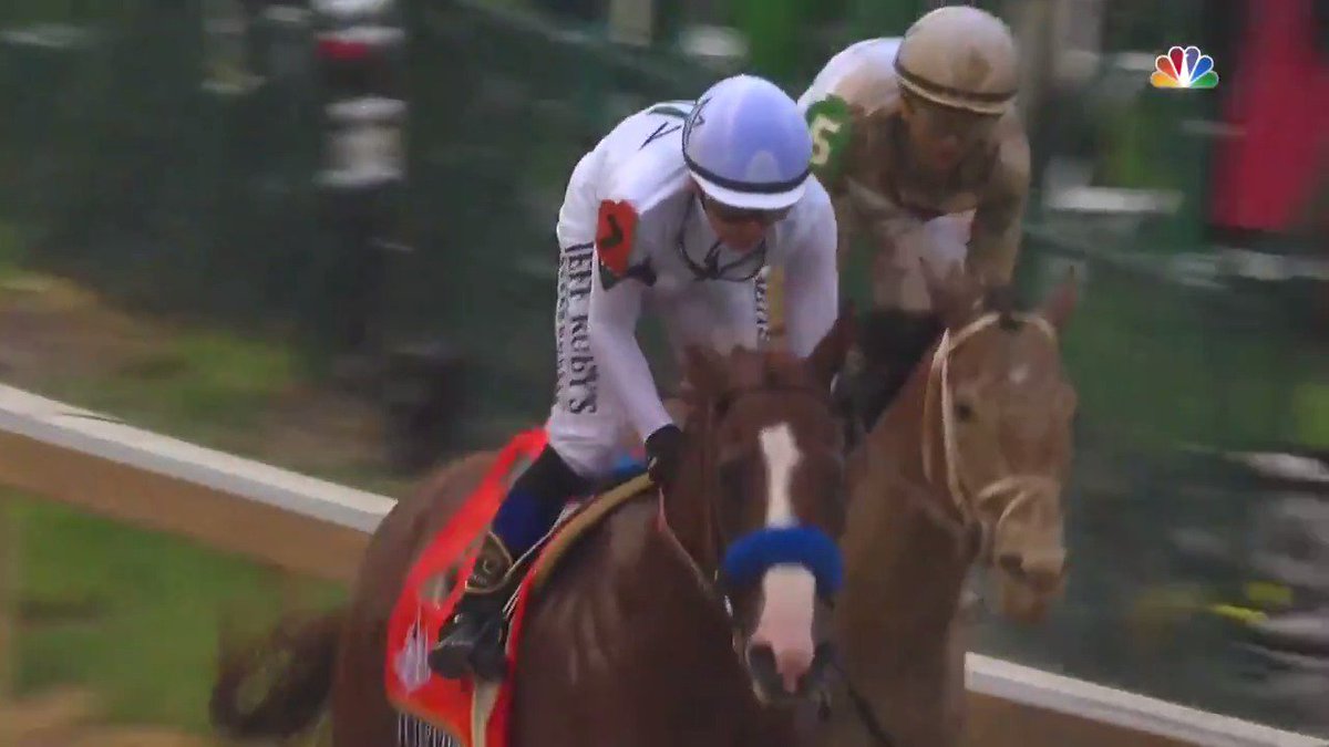 2018 Kentucky Derby - Justify Bob Baffert - Mike Smith Horse never ran at 2, and broke the curse to win the derby debuting at 3. Horse went on to win the triple crown. Justify is one of the greatest horses of all-time. Period.