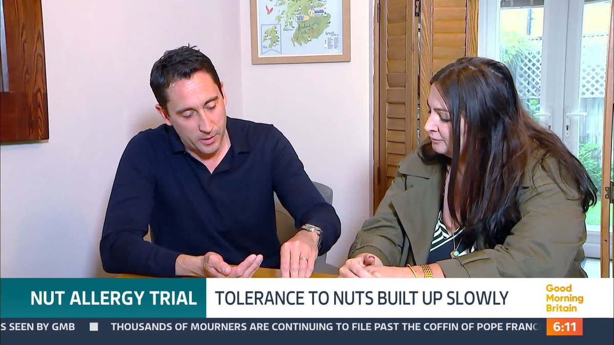 Scientists say the first clinical trial to test whether adults - with a severe allergy to peanuts - can safely tolerate them, has had positive results. Ciara ITV has more details.