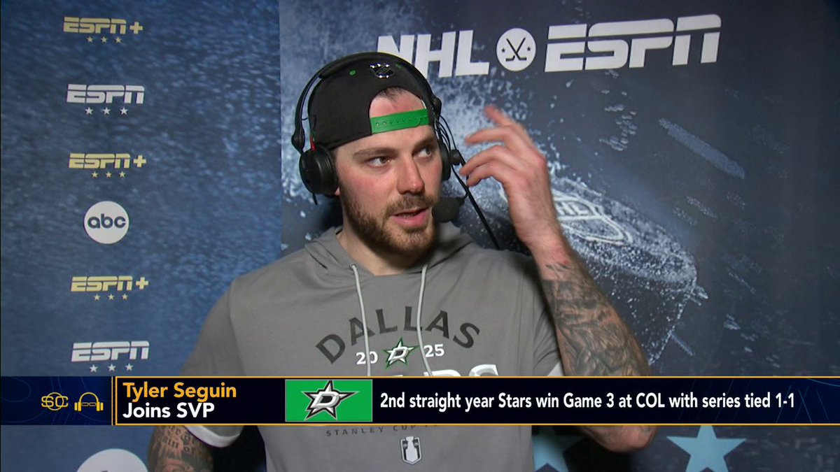"It's bigger than hockey." Tyler Seguin discusses Gabe Landeskog's return to the ice 🙌 🏒 Scott Van Pelt