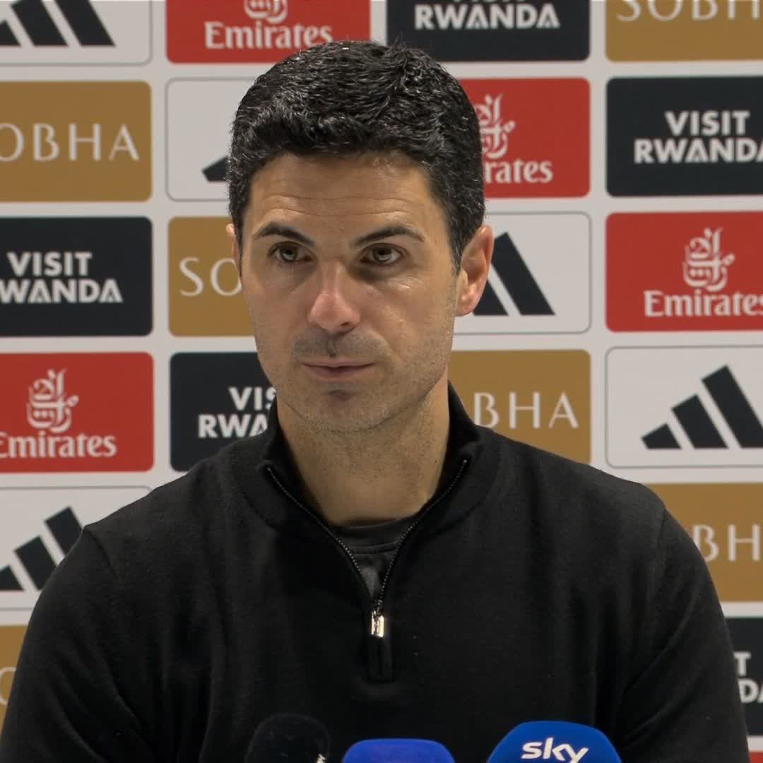 "We have to be able to see the game off" 🗣️ Mikel Arteta reacts to Arsenal's 2-2 draw against Crystal Palace which could see Liverpool clinch the Premier League title with a win at home against Tottenham Hotspur on Sunday.