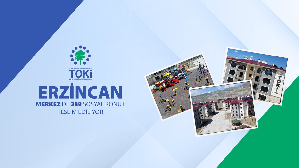 📍 Erzincan Merkez'de 3️⃣8️⃣9️⃣ sosyal konut tamamlandı. 🗓️ 0️⃣7️⃣-3️⃣0️⃣ Nisan 2️⃣0️⃣2️⃣5️⃣tarihleri arasında hak sahiplerine teslim ediliyor. 🏡 Vatandaşlarımıza yeni yuvalarında kaliteli ve huzurlu bir yaşam dileriz. 📌 Teslim programı için 👇