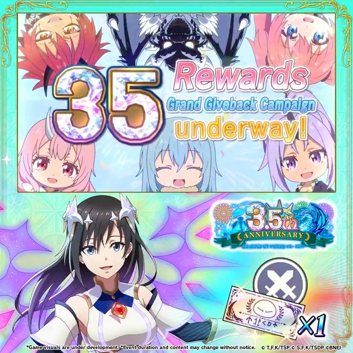 [Like &amp; Repost Campaign until 5/1 (Thu) 14:59 UTC] ISEKAI Memories 3.5th Anniv. Video Release Celebration✨ If this post hits 10,000 likes and reposts, everyone will get a 🎁5★ EX Battle Character Guaranteed Recruit Ticket! Enjoy the promo video! #ISEKAIMemories #SlimeIM