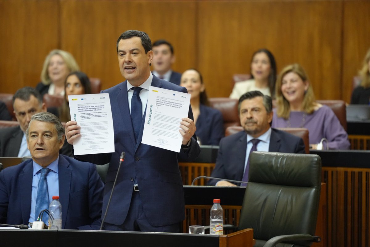 Así actúa el Gobierno de Sánchez. Firmamos un acuerdo para soterrar el AVE en Almería por el que #Andalucía pone 45 M€... Y cuando sacan la nota de prensa le quitan el membrete de la Junta y el del Ayuntamiento. Nosotros no le vamos a quitar esos 45 M€ a los almerienses.