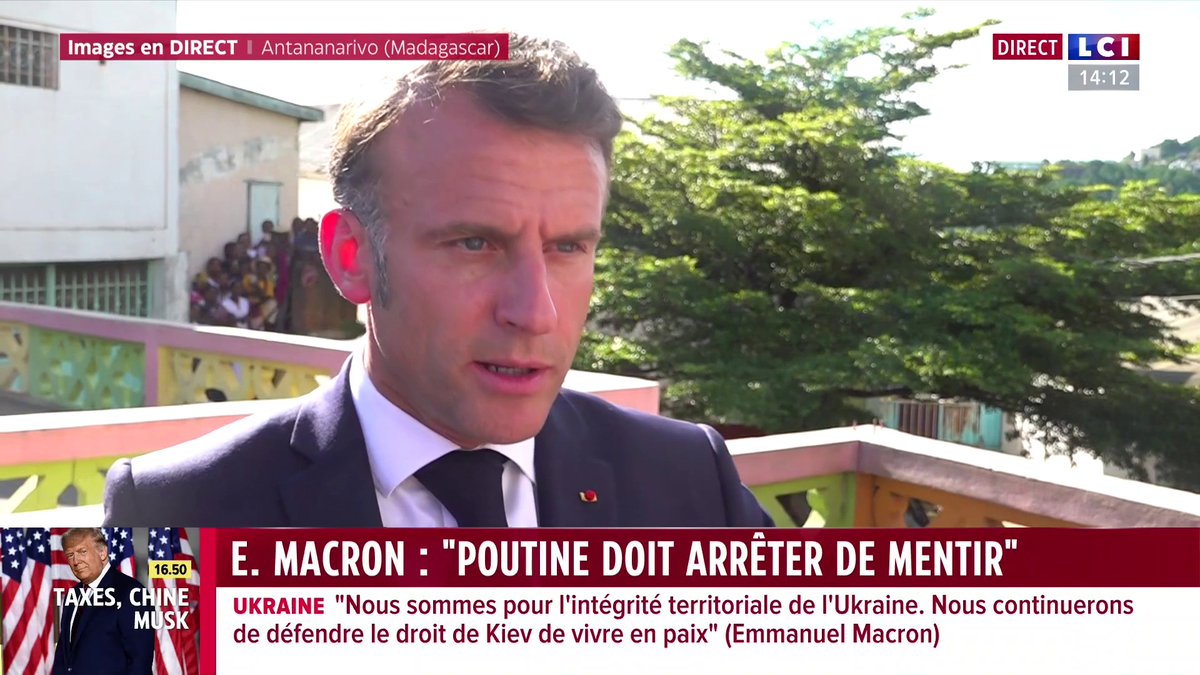 🗣️ "Imaginez-vous à la place du président Zelensky, est-ce que vous pensez qu'il peut faire des gestes d'ouverture quand, aujourd'hui, sa capitale est bombardée ?" demande Emmanuel Macron