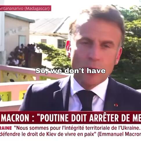 🚨 BREAKING : "The begining of everything is a ceasefire that the RUSSIANS do not accept (...) put yourself in President Zelensky's shoes : how can he give gestures of goodwill while his capital is being bombed ?!" - President Macron 🇫🇷🇺🇦