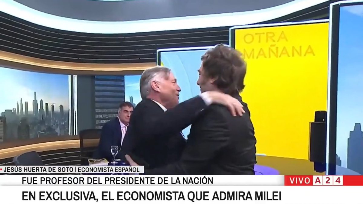 "Huerta de Soto": Por la aparición de Javier Milei durante su entrevista con Antonio Laje