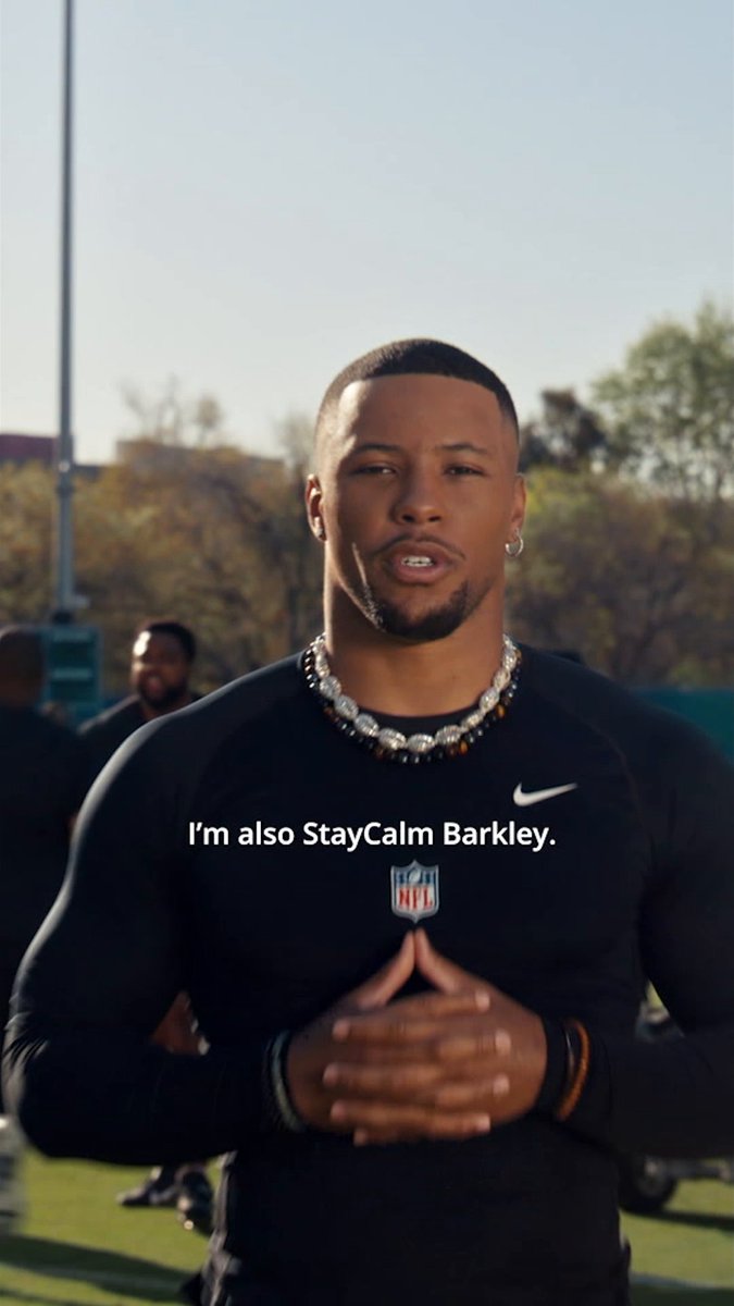 "Calm in, stress out." Relax with @Saquon Barkley.