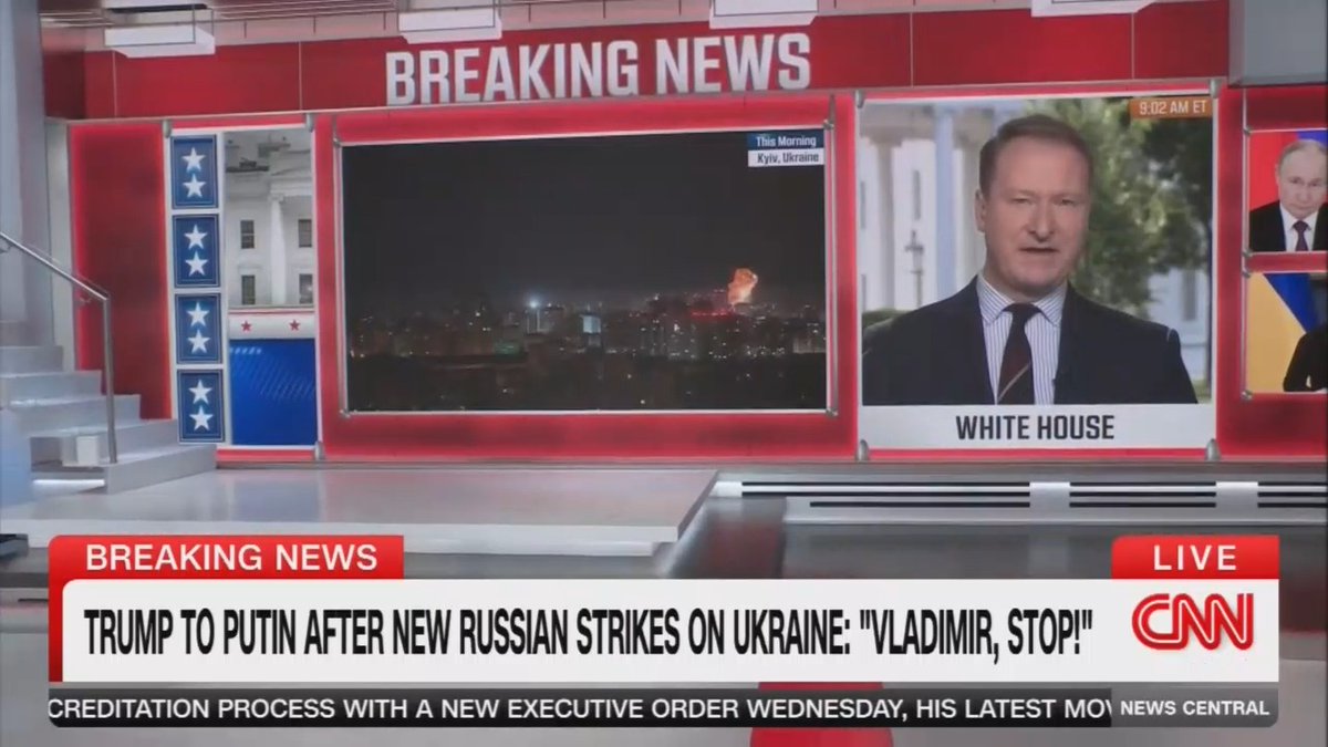 CNN: Trump's frustrations at not being able to broker peace between Russia and Ukraine are now spilling over publicly. Trump promised that he'd be able to resolve this war within 24 hours of taking office. Now we're approaching the 100 day mark of his term, and it doesn't appear as if peace is any nearer