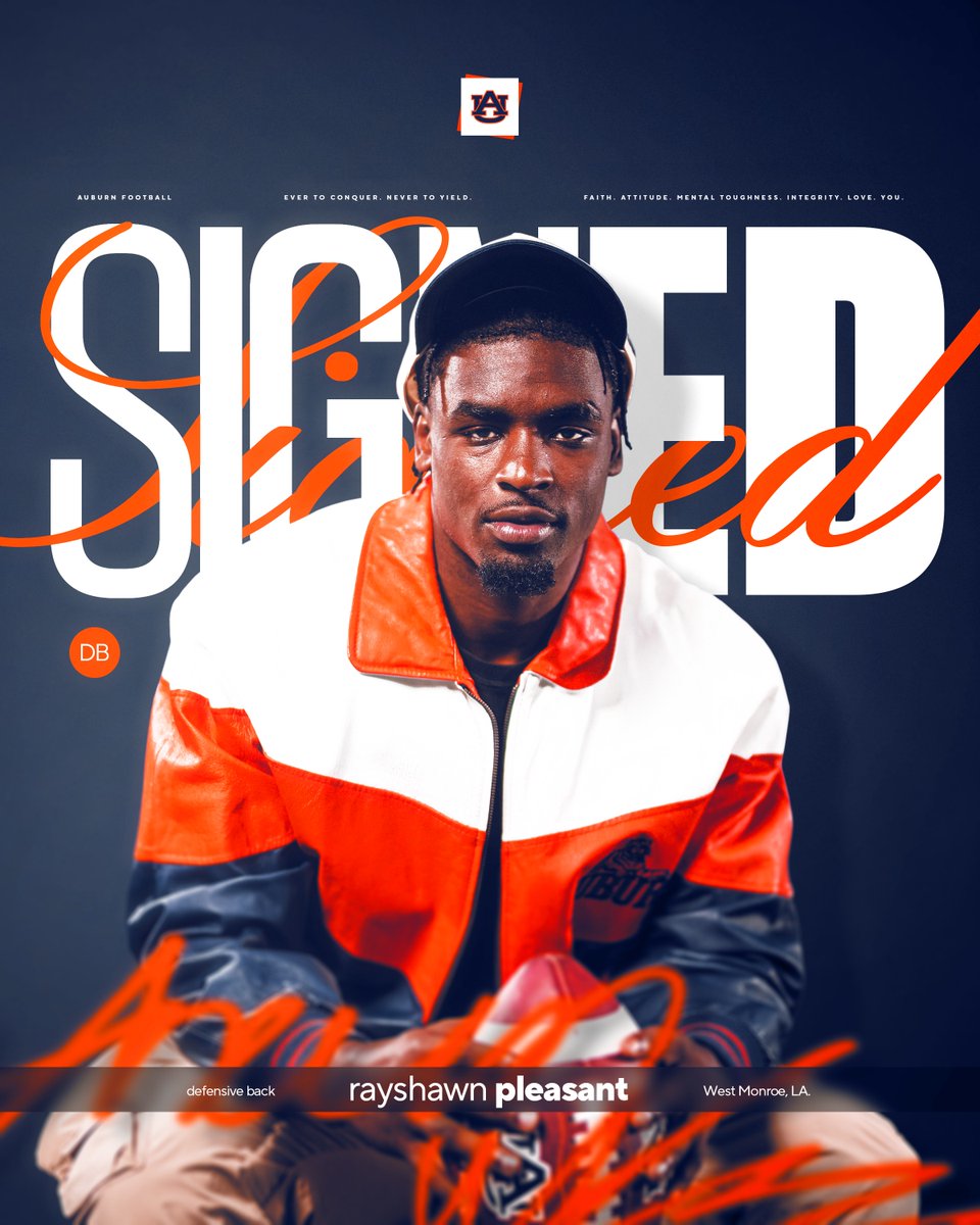 Fasten your seatbelts 🔒🦅 𝐒𝐈𝐆𝐍𝐄𝐃 → Rayshawn Pleasant 🏠 West Monroe, LA. 💪 Defensive Back