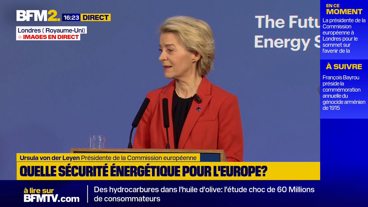 Ursula von der Leyen : "Nous avons réduit le financement de l'économie de guerre de la Russie et renforcé notre sécurité énergétique"