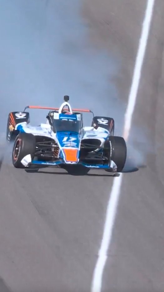 Kyle Larson on his wreck during Thursday's #Indy500 Open Test. @BobPockrass | #INDYCAR | #NASCAR