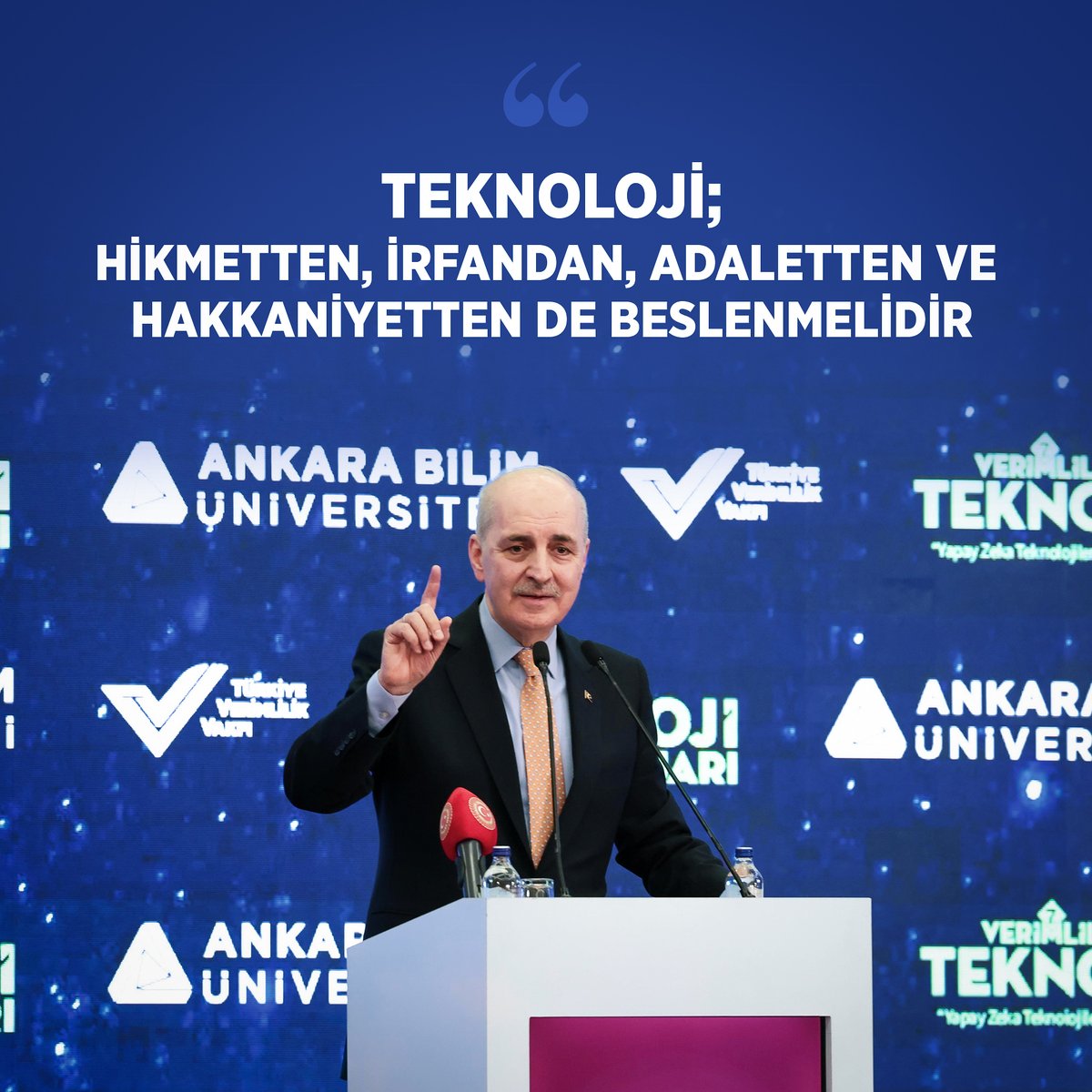 ❝Teknoloji hiç şüphesiz bilgiden, akıldan; ama en az onun kadar hikmetten, irfandan, adaletten ve hakkaniyetten de beslenmelidir.❞