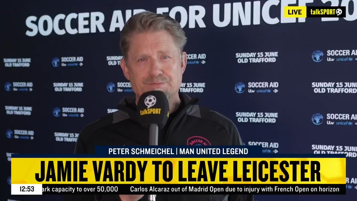 "Every good thing comes to an end." "There are a couple of people at that football club, that need to take a very, very long look at themselves." Peter Schmeichel reacts to Jamie Vardy leaving Leicester City after 13 seasons. 💔🦊
