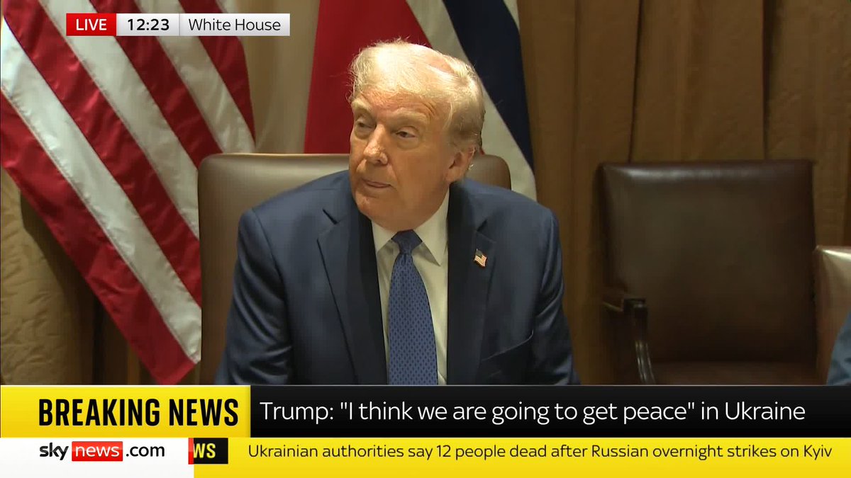 Donald Trump says he "believes" a peace deal can be done, but both Ukraine and Russia have to come to the table. Additionally, he told reporters he has his "own deadline" for talks. 📺 Sky 501, Virgin 602, Freeview 233 and YouTube