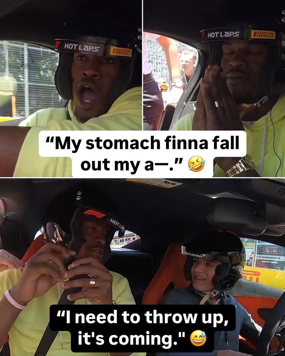 When Jimmy Butler went through all the emotions on this hot lap with Lando Norris 😂 (via Formula 1)