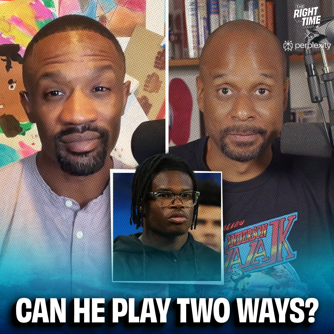 Is getting a B+ Travis Hunter on both sides better than an A+ on one side? 🤔 Bomani: "Him playing full-time both ways is dumb." Domonique: "To be great at both positions full-time seems incredibly impossible."